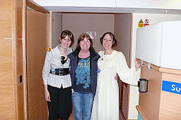 a
pirate, marg and a princess