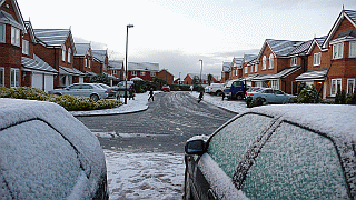 snowy drive
